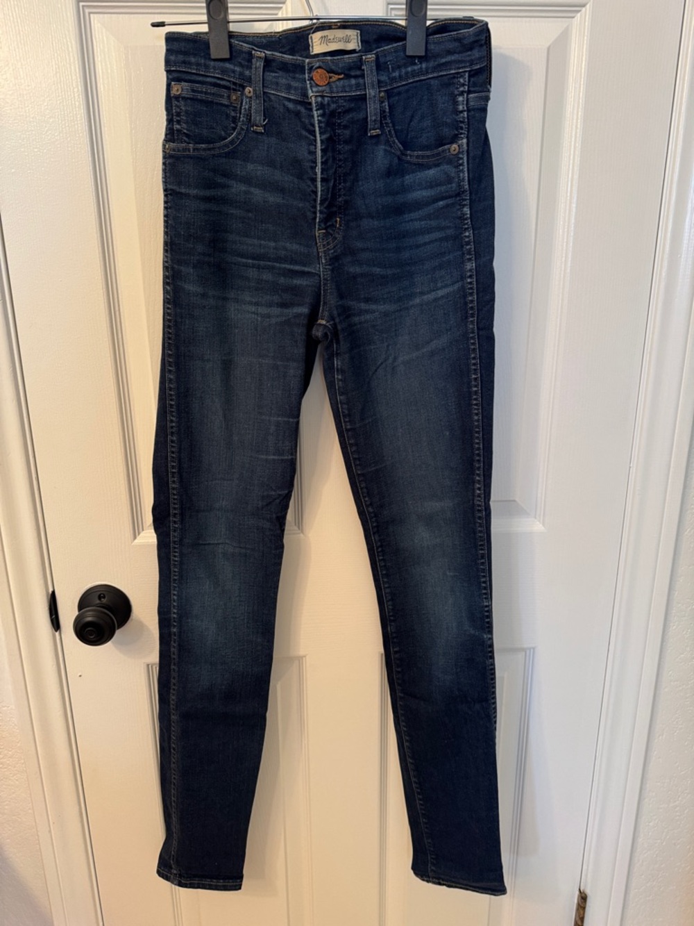 Madewell Dark Indigo 10” High-Rise Skinny Jeans (tall)